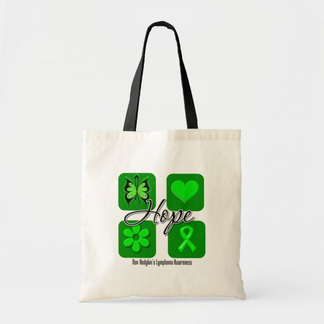 Non Hodgkins Lymphoma Hope Love Inspire Awareness Tote Bag (Front)