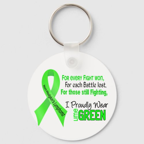Non_hodgkins Lymphoma I Proudly Wear Lime Green Keychain