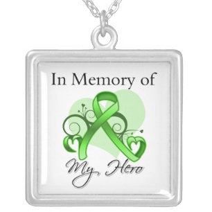 Non-Hodgkins Lymphoma - In Memory of My Hero Silver Plated Necklace