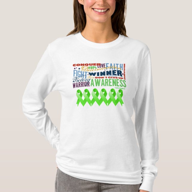 Non-Hodgkins Lymphoma Inspirational Words T-Shirt (Front)