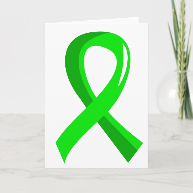 Non-Hodgkin's Lymphoma Lime Green Ribbon 3 Card (Front)