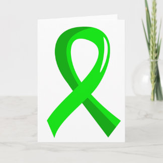 Non-Hodgkin's Lymphoma Lime Green Ribbon 3 Card