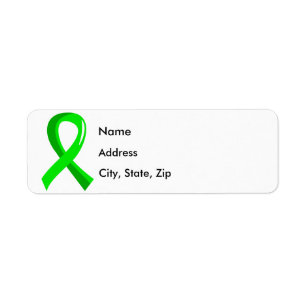 Non-Hodgkin's Lymphoma Lime Green Ribbon 3 Label