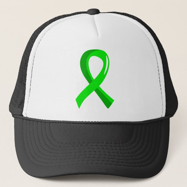 Non-Hodgkin's Lymphoma Lime Green Ribbon 3 Trucker Hat (Front)