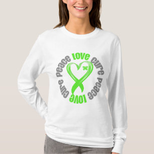 Non-Hodgkins Lymphoma Peace Love Cure Ribbon T-Shirt