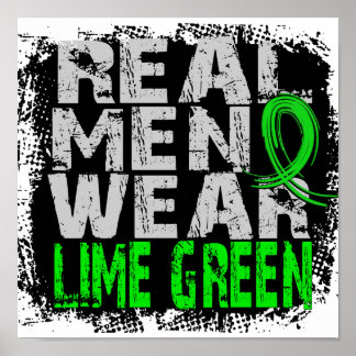 Non-Hodgkin's Lymphoma Real Men Wear Lime Green Poster