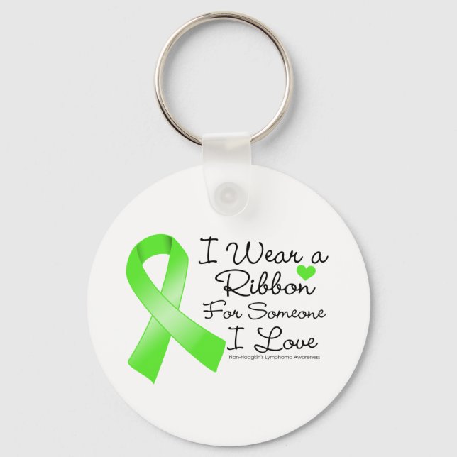 Non-Hodgkins Lymphoma Ribbon Someone I Love Keychain (Front)