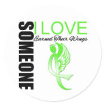 Non Hodgkins Lymphoma Someone I Love Earned Wings Classic Round Sticker