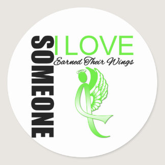 Non Hodgkins Lymphoma Someone I Love Earned Wings Classic Round Sticker