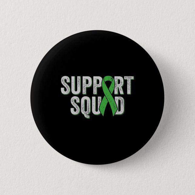 Non-hodgkins Lymphoma Support Squad - Lime Green A Button (Front)
