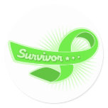 Non Hodgkins Lymphoma Survivor Ribbon Classic Round Sticker