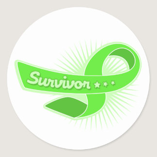 Non Hodgkins Lymphoma Survivor Ribbon Classic Round Sticker