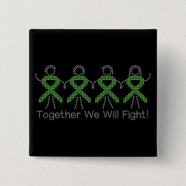 Non-Hodgkins Lymphoma Together We Will Fight Button (Front)