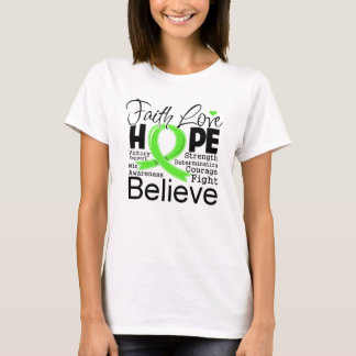 Non-Hodgkins Lymphoma Typographic Faith Love Hope T-Shirt