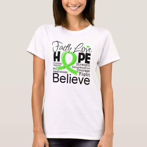 Non_Hodgkins Lymphoma Typographic Faith Love Hope T_Shirt