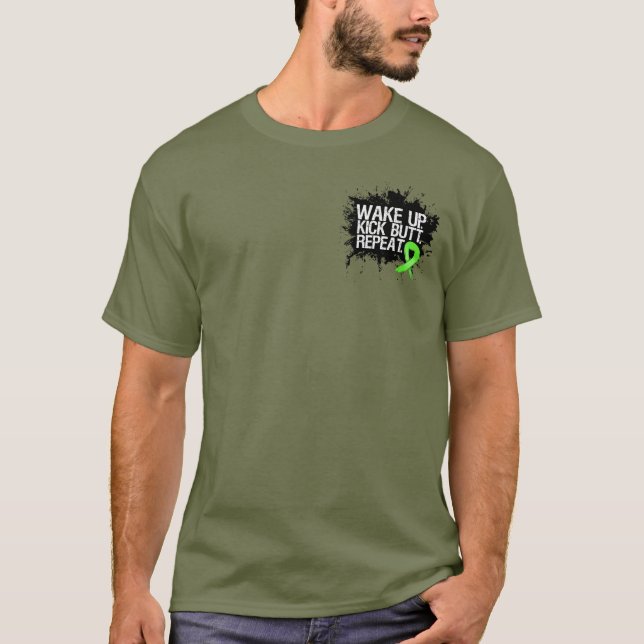 Non-Hodgkins Lymphoma Wake Up Kick Butt T-Shirt (Front)