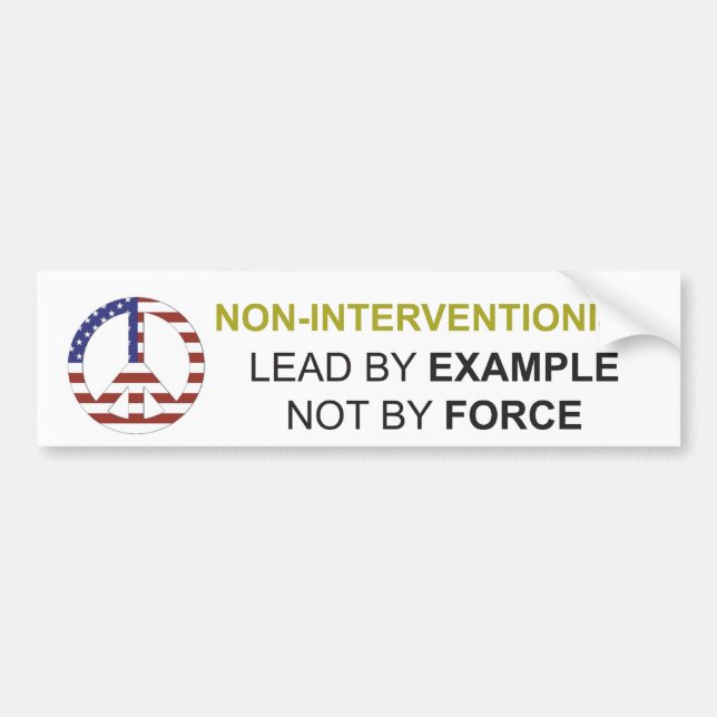 Non-Interventionism Bumper Sticker (Front)