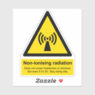 Non-ionization radiation does not cause headaches sticker