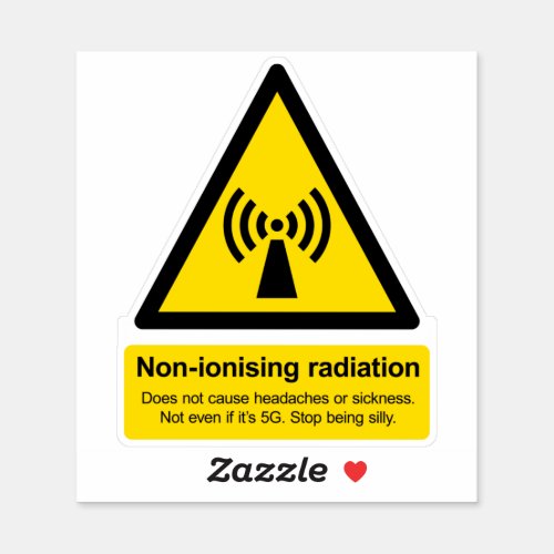 Non_ionization radiation does not cause headaches sticker