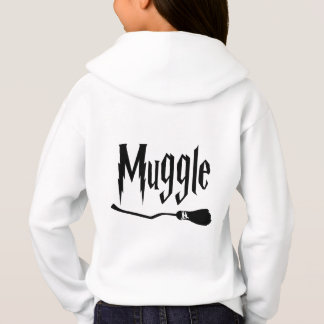 Non-Magical Witch and wizard design with broom Hoodie