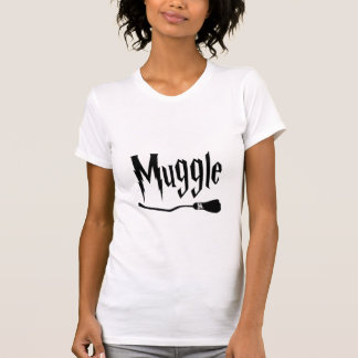 Non-Magical Witch and wizard design with broom T-Shirt