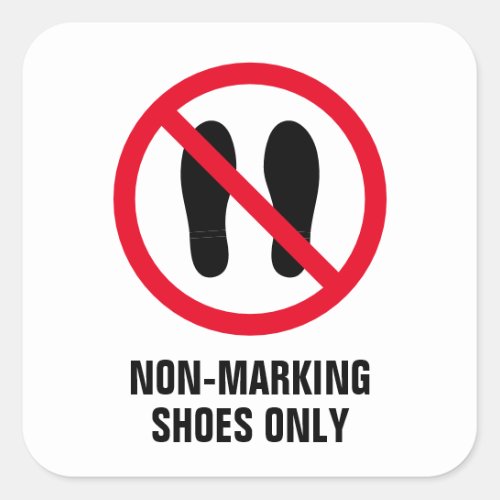 Non_marking shoes only forbidden sign stickers 