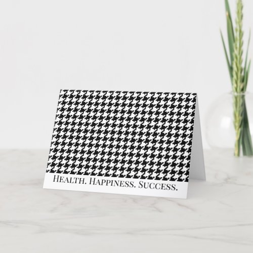 Non offensive houndstooth Christmas holiday card