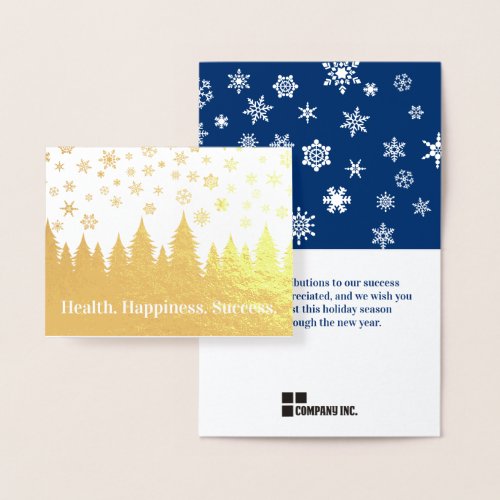Non offensive winter holiday Christmas employee Foil Card