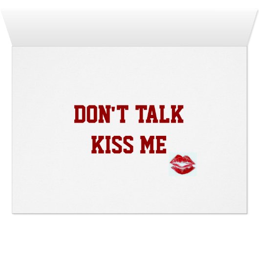 NON PARLARE BACIAMI-DON'T TALK-KISS ME IN ITALIAN (Inside Horizontal (Bottom))
