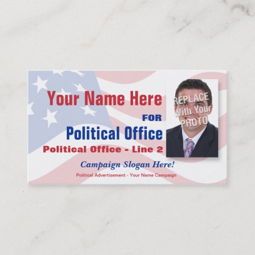 Non_Partisan Political Election Campaign Business Card