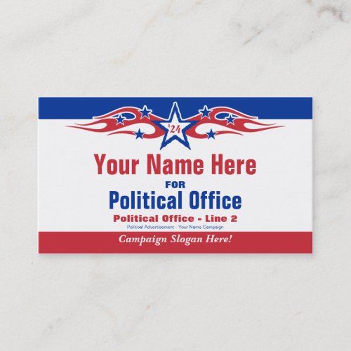 Non-Partisan Political Election Campaign Business Card Template