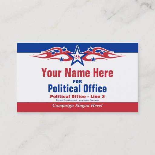 Customizable Non-Partisan Political Election Campaign Business Card Template