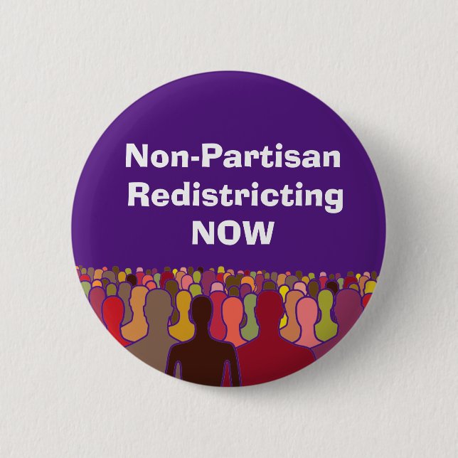 Non-Partisan Redistricting Now Button (Front)