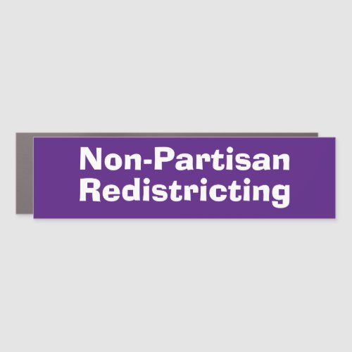 Non_Partisan Redistricting Now Car Magnet