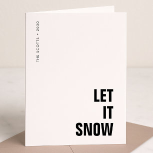 Non-Photo Folded Christmas Card   Let it Snow