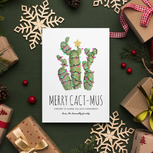 Non-Photo Funny Cactus Christmas Holiday Card