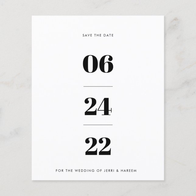 Non-Photo Save the Date  (Front)