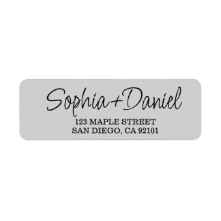 non photo wedding Return Address Label