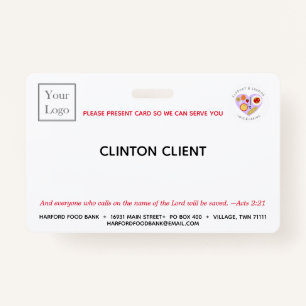 Non Profit Charity Client ID Card Badge