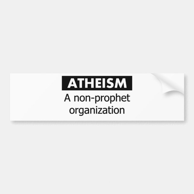 Non Prophet Organization Bumper Sticker (Front)