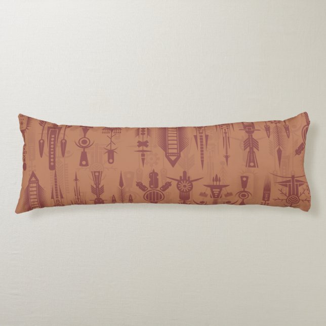 Non-Seamless Patterned Brushed Polyester  Body Pillow (Front)