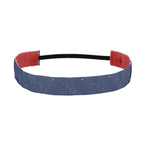 Non_Slip Headband with Flag of Alaska USA