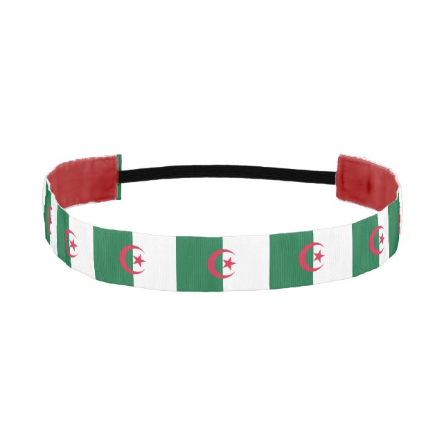 Non-Slip Headband with Flag of Algeria (Front)
