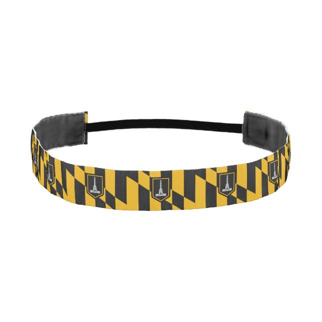 Non-Slip Headband with Flag of Baltimore, USA (Front)