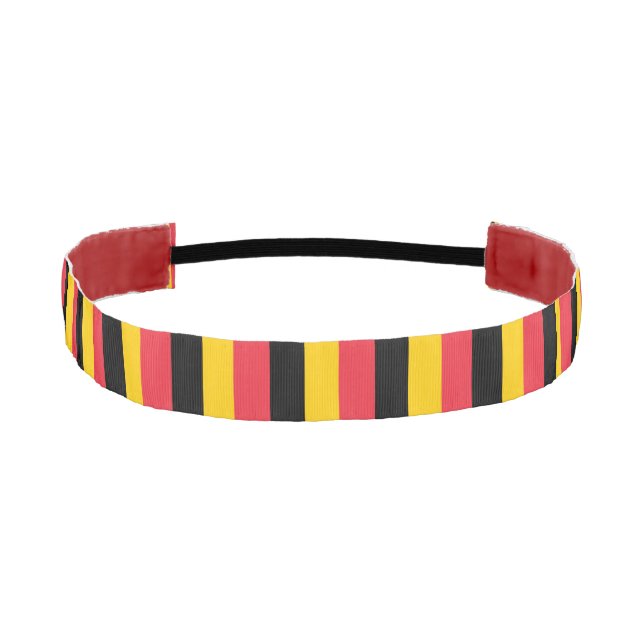 Non-Slip Headband with Flag of Belgium (Front)