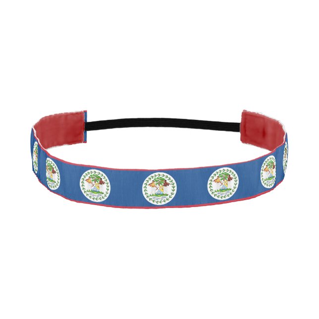Non-Slip Headband with Flag of Belize (Front)