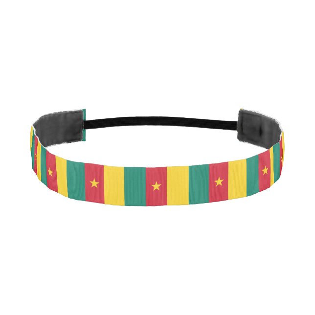 Non-Slip Headband with Flag of Cameroon (Front)