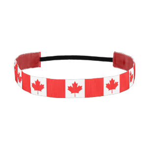 Non-Slip Headband with Flag of Canada
