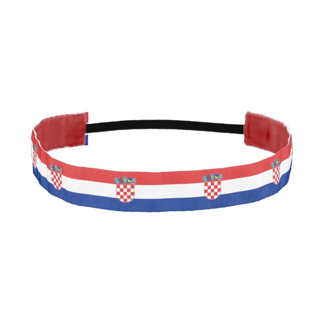 Non-Slip Headband with Flag of Croatia (Front)