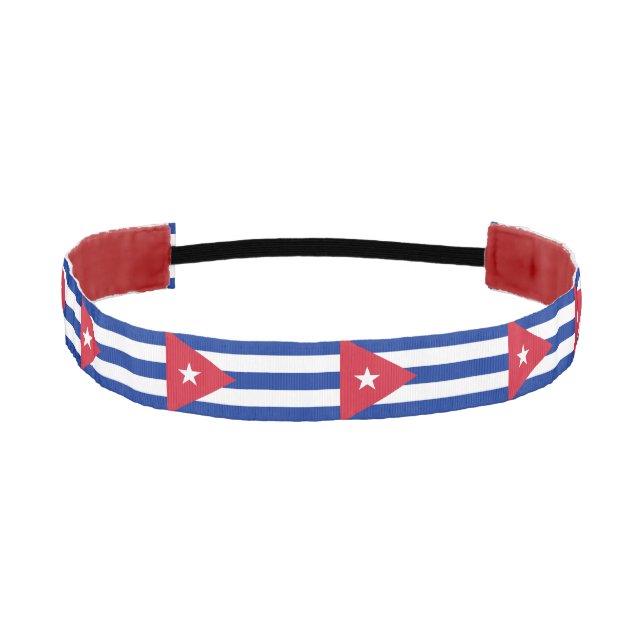 Non-Slip Headband with Flag of Cuba (Front)